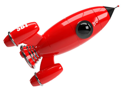 Toy Rocket 3D Illustration